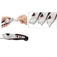 WEDO Safety Cutter Profi, trapezformet klinge, sort/rød fjederbelastet klinge - trækkes automatisk tilbage, - 1 stk (78 845)