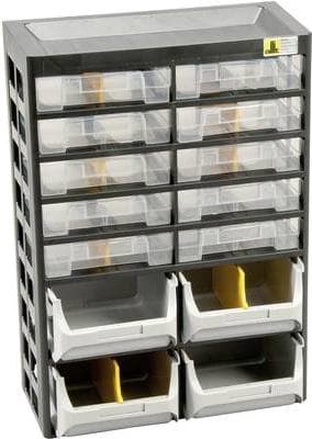 Allit förvaringsmagasin (B x H x D) 305 x 435 x 170 mm svart, grått, gult VarioPlus Basic D 21 458140 1 st (458140)