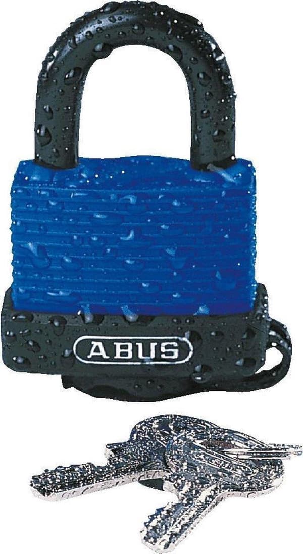 ABUS hængelås - 49mm - bøjle af messing/rustfri stål - Plastkappe