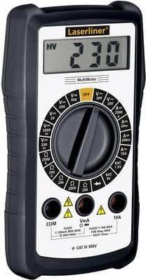 Laserlaineri 083.031A. Leveys: 77mm Syvyys: 28mm Korkeus: 139mm Akun jännite: 9 V. Näyttö: LCD, näytön numerot: 1999 numeroa (083.031A)