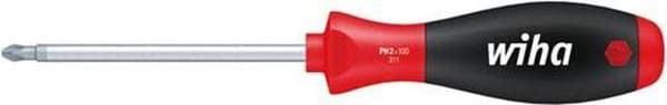 Wiha Skruetrækker Phillips Softfinish Ph1x200 Mm Stål Rød