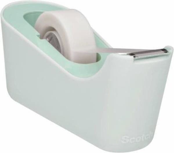 Scotch vægtet tape dispenser inklusive 1 rulle Scotch magisk tape, mintgrøn
