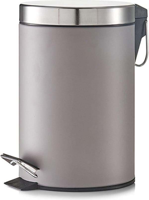 Soptunna Zeller Grey Cosmetics Pedal Bin 3 L pedal bin