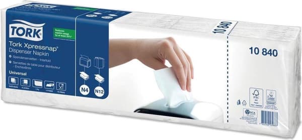 Tork Interfold servietter til servietdispenser - Hvid