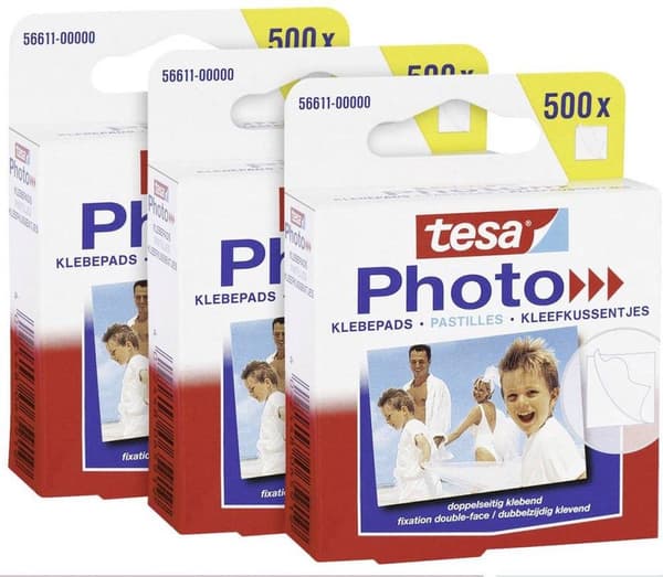 tesa Photo® selvklæbende puder hvid