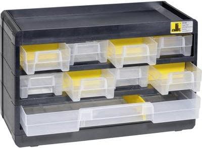 Allit opbevaringsmagasin (B x H x D) 300 x 190 x 135 mm sort, gul VarioPlus Basic 15 458080 1 stk (458080)