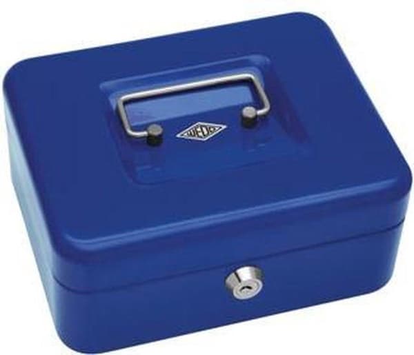 Wedo pengekasse størrelse 20 x 16 x 9 cm blå