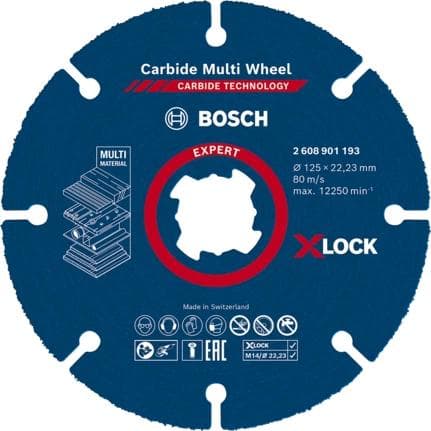 Bosch Expert Carbide Multi Wheel - skæreskive - til plast, træ med søm, hårdttræ, multimateriale, gipsplader - 125 mm