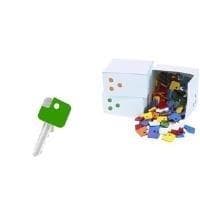 Wedo 262807099 avaimenperät (joustavaa muovia, neliö) 100 kpl, eri värejä