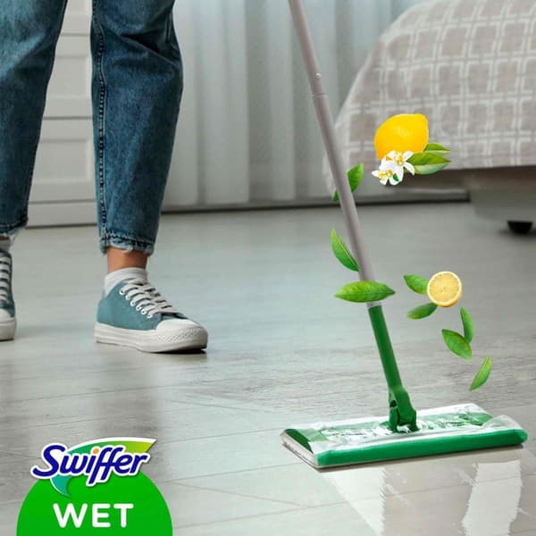Swiffer Floor Cleaner Fugtige gulvservietter med frisk citronduft - 24 refills