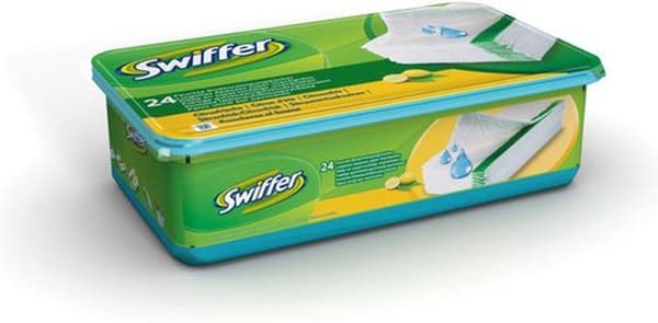 Swiffer Floor Cleaner Fugtige gulvservietter med frisk citronduft - 24 refills