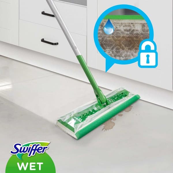 Swiffer Floor Cleaner Fugtige gulvservietter med frisk citronduft - 24 refills