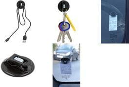 WEDO-pysäköintilipun yleispidikesarja, musta polystyreenistä, sisältää pysäköintiliput, pysäköintilevyt, USB-kaapelin, - 1 kpl (64 301001)