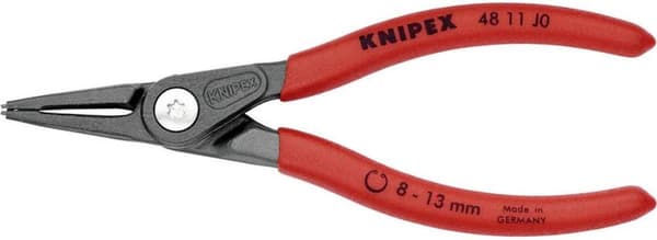 Knipex 48 11 J0 SB Præcisions låsetang Velegnet til låseringer Indvendige ringe 8-13 mm Spidsform Lige