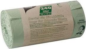 PAPSTAR kompostpåse tillverkad av organisk film, 120 liter, grön Material: PLA (polylaktid), tillverkad av förnybara råvaror - 1 st (87664)