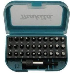 Makita - Set med skruvmejsel och bitshållare - 31 delar - torx - längd: 25 mm (P-73352)