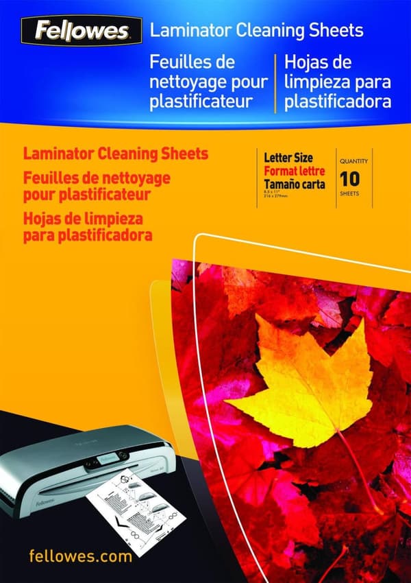 Fellowes A4 rengøringsark til laminatorer, kan også bruges som bærer, 10 stk.