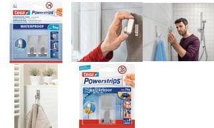 tesa Powerstrips krog ZOOM VANDTÆT Lille, metal, sølv velegnet til limning på fliser, glas etc. også til - 1 stk (59777-00000-00)