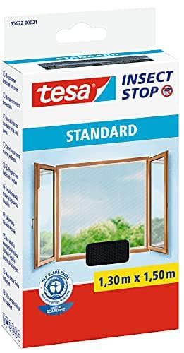 tesa myggenet STANDARD til vinduer, 1,50 mx 1,30 m vaskbar op til 30 grader, UV-bestandig (55672-00021-02)