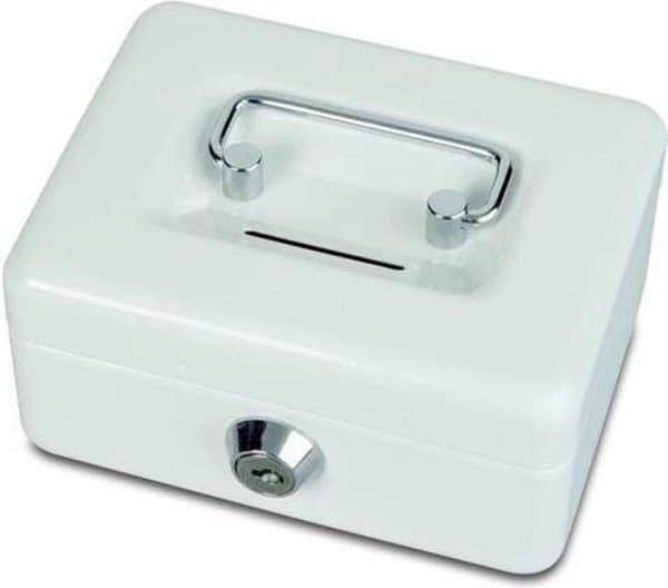 Pengeboks MAUL GK 1, møntholder, 125 x 95 x 60 mm, hvid