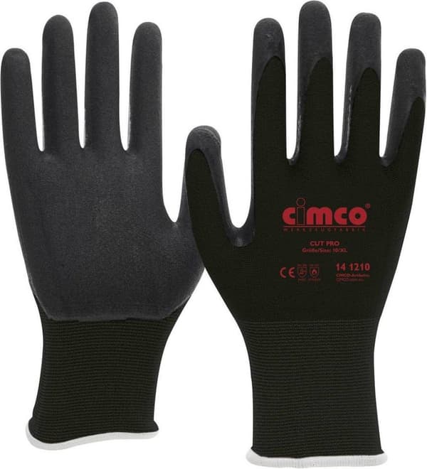 Cimco Cut Pro schwarz 141208 Skærebeskyttelseshandske Størrelse (handske): 8, M 1 par