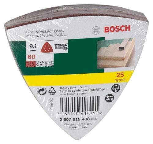 Bosch 25-osainen hiomapaperisarja deltahiomakoneille - karkeus 60