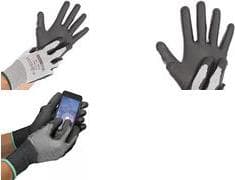 HYGOSTAR skærebeskyttelseshandske CUT SAFE TOUCH, S specialfiberstrikket handske, håndflade og fingerspidser med - 1 stk (33416)