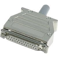 Harting D-SUB hus antal stænger: 25 plast, metalliseret 180 ° sølv 09 67 025 0453 1 stk (09 67 025 0453)