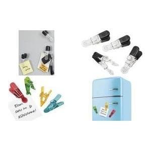 WEDO GLOSSY magnetisk sedelhållare, set om 4, svart/kristallklar magnet med praktisk plastklämma, med - 1 st (64 22016)