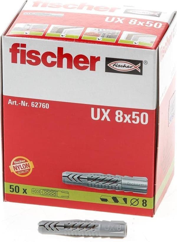 Fischer Universal Plug U x 8 x 50 - 50 Styck