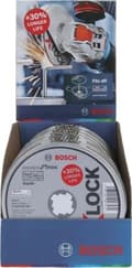 Miniatyrbillede 1 af 4: Bosch X-LOCK skæreskive 10x125x1mm Stand. til rustfrit stål lige