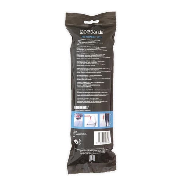 Brabantia PerfectFit Avfallspåse med dragsko - 20 l - Kod Y - 20 st