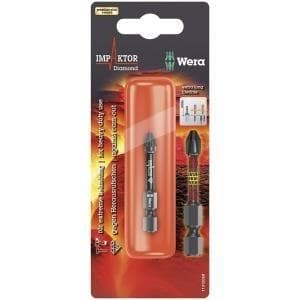 Wera Phillips bit PZ 2 855/4 IMP DC SB SiS verktygsstål diamantbelagd F 6.3 1 st (05073962001)