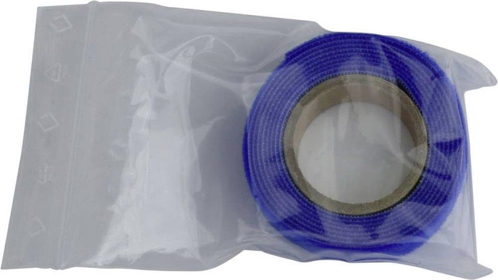 TRU COMPONENTS 910-131-Bag Kardborre För buntning av krok- och ögledel (LxB) 1000 mm x 20 mm Blå 1 m