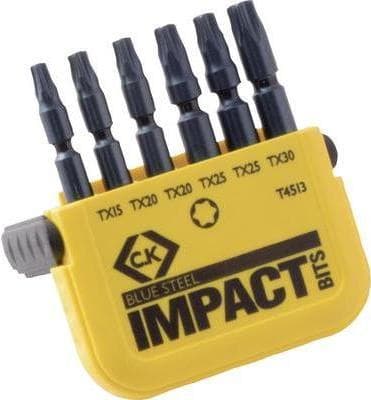 CK bit sæt 6 dele TORX Torsion Control Technology (T4513)