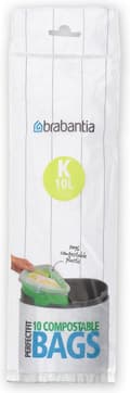 Miniatyrbillede 1 af 7: Brabantia PerfectFit komposterbare affaldssække - 10 l - Kode K - 10 stk.