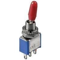 Wentronic Goobay vippekontakt miniature, blå - ON-ON, med loddepropper (10020)