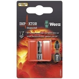 Wera sekskantbor 6 mm 840/1 IMP DC Impaktor bits SB SiS legeret værktøjsstål, diamantbelagt D 6,3 1 stk (05073906001)
