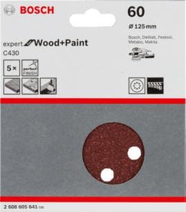 Bosch - 5-delt slibepladesæt 125 mm, 60