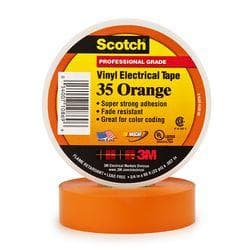 3M 35-ORANGE-3/4 - Märkning - Insida & Utsida - Orange - PVC - UL - CSA - RoHS 2011/65/EU - Blisterförpackning (80-6112-1160-0)