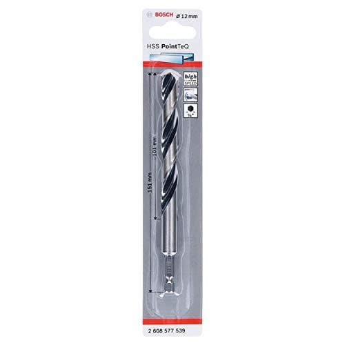Bosch Professional PointTeQ sekskantbor (til metal, Ø: 12 mm, arbejdslængde: 101 mm, total længde: 151 mm, ¼" sekskantet skaft, tilbehør til slag- og