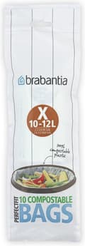 Pikkukuva 1 / 4: Brabantia PerfectFit kompostoituvat roskapussit - 10/12 l - Code X - 10 kpl