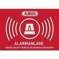 ABUS Alarm advarselsmærkat -D- 74x52,5 mm (AU1423)
