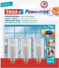 Miniatyrbillede 1 af 4: Tesa Powerstrips Kroge Small - Mat Krom - 3 stk