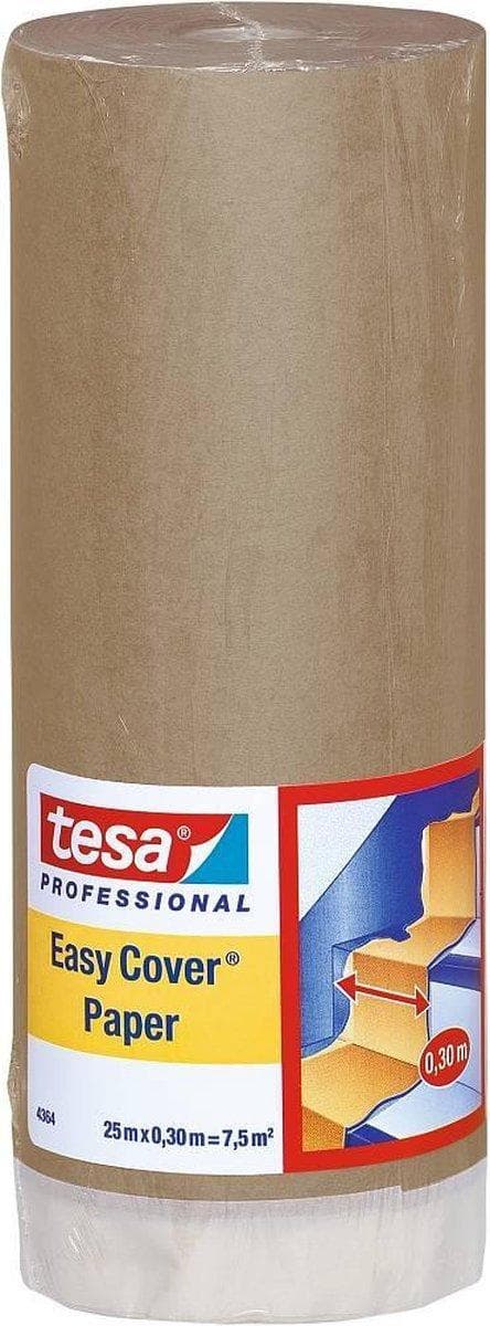 tesa Easy Cover®-papper - 2-i-1 maskeringstejp och papper - inomhus