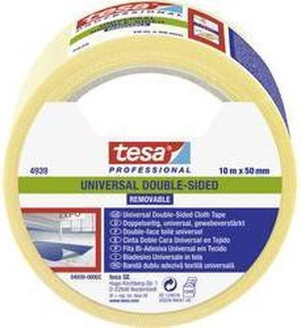 tesa UNIVERSAL irrotettava 04939-00002-11 Kiinnitysteippi tesa Professional Valkoinen (PxL) 10 mx 50 mm 1 kpl
