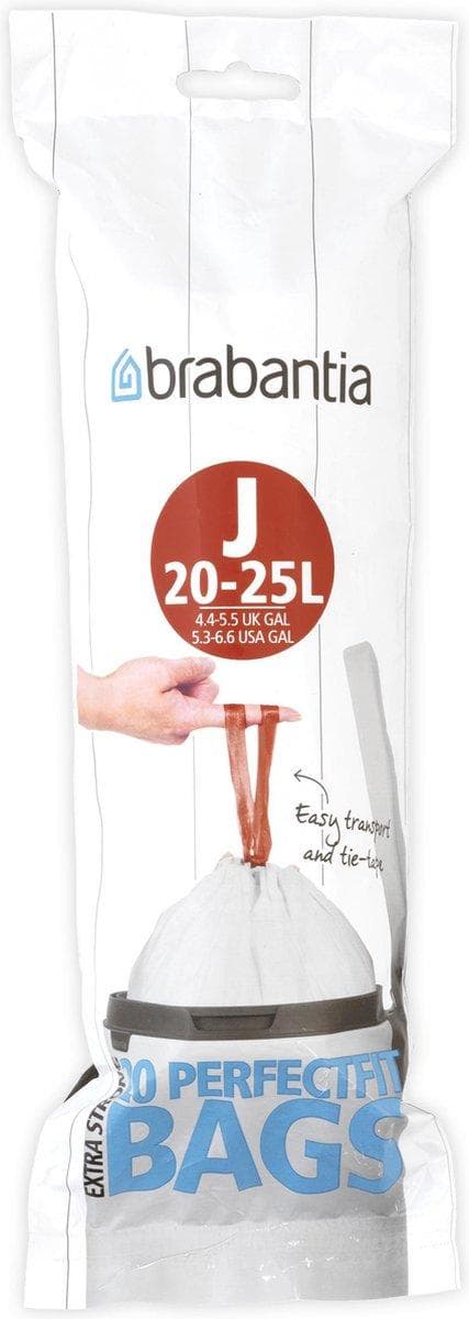 Brabantia PerfectFit affaldspose med snørelukning - 20/25 l - Kode J - 20 stk.
