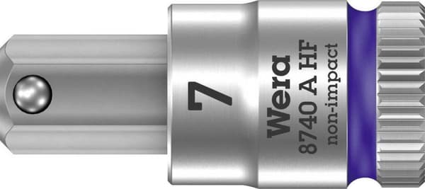 Wera 8740 A 05003341001 Sekskantsnøgle-indsats 7 mm 1/4 (6,3 mm)