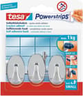 Miniatyrbillede 1 af 7: Tesa Powerstrips Kroge Oval Small - Krom - 3 stk
