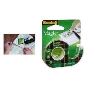 3M Scotch liimakalvo Magic 810, näkymätön, 19 mm x 30 m ytimen halkaisija: 25 mm, sis. käsiannostelija - 1 kpl (BP861)